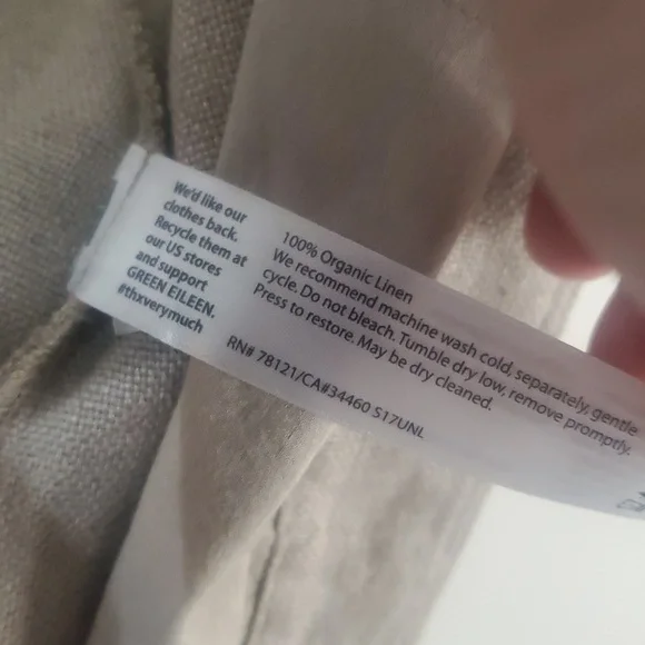 Eileen Fisher Linen Jacket Size Medium Neutral Coastal - Picture 7 of 16